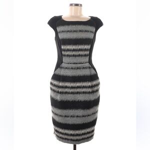 NWT Anthropologie Eva Franco Career Work Dress Black Metallic Holiday NYE Size 6